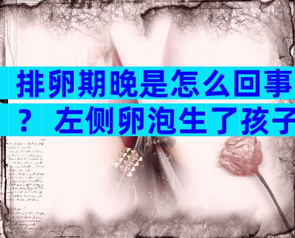 排卵期晚是怎么回事？ 左侧卵泡生了孩子案例有吗？